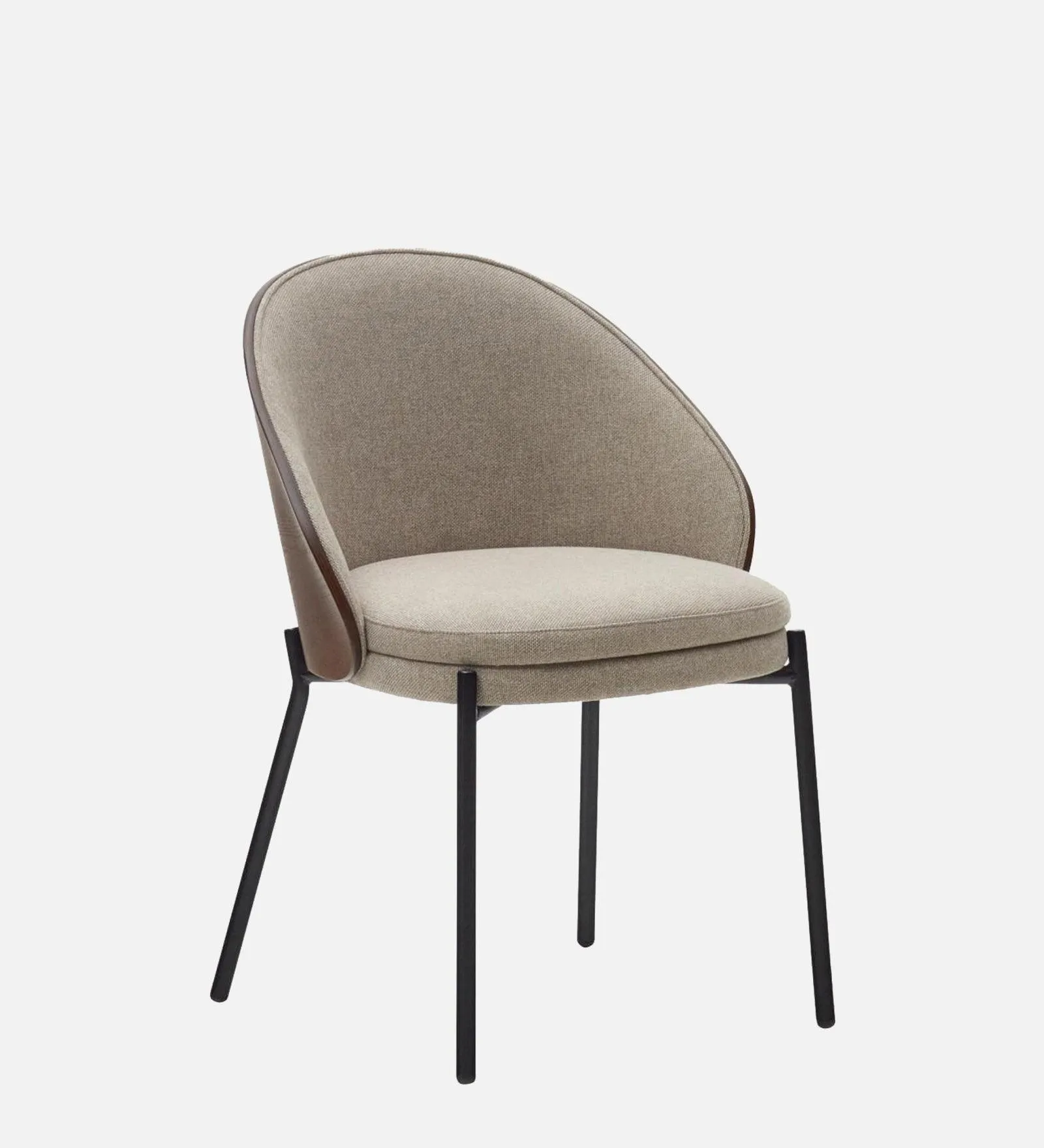 ADAM DINING AND ARM CHAIR BEIGE  WITH BLACK  FINISH