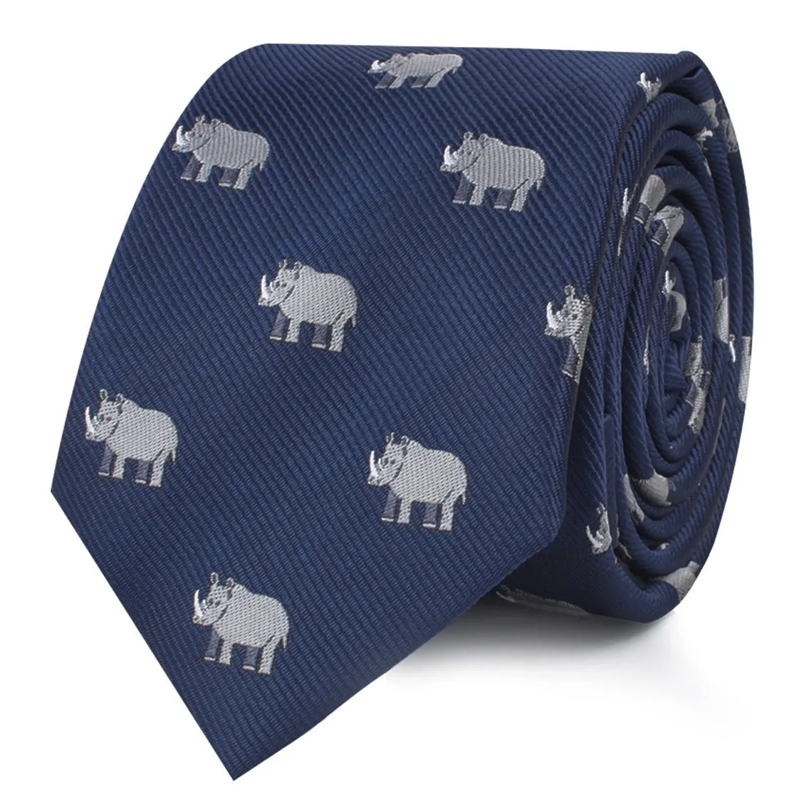 African Rhino Skinny Tie