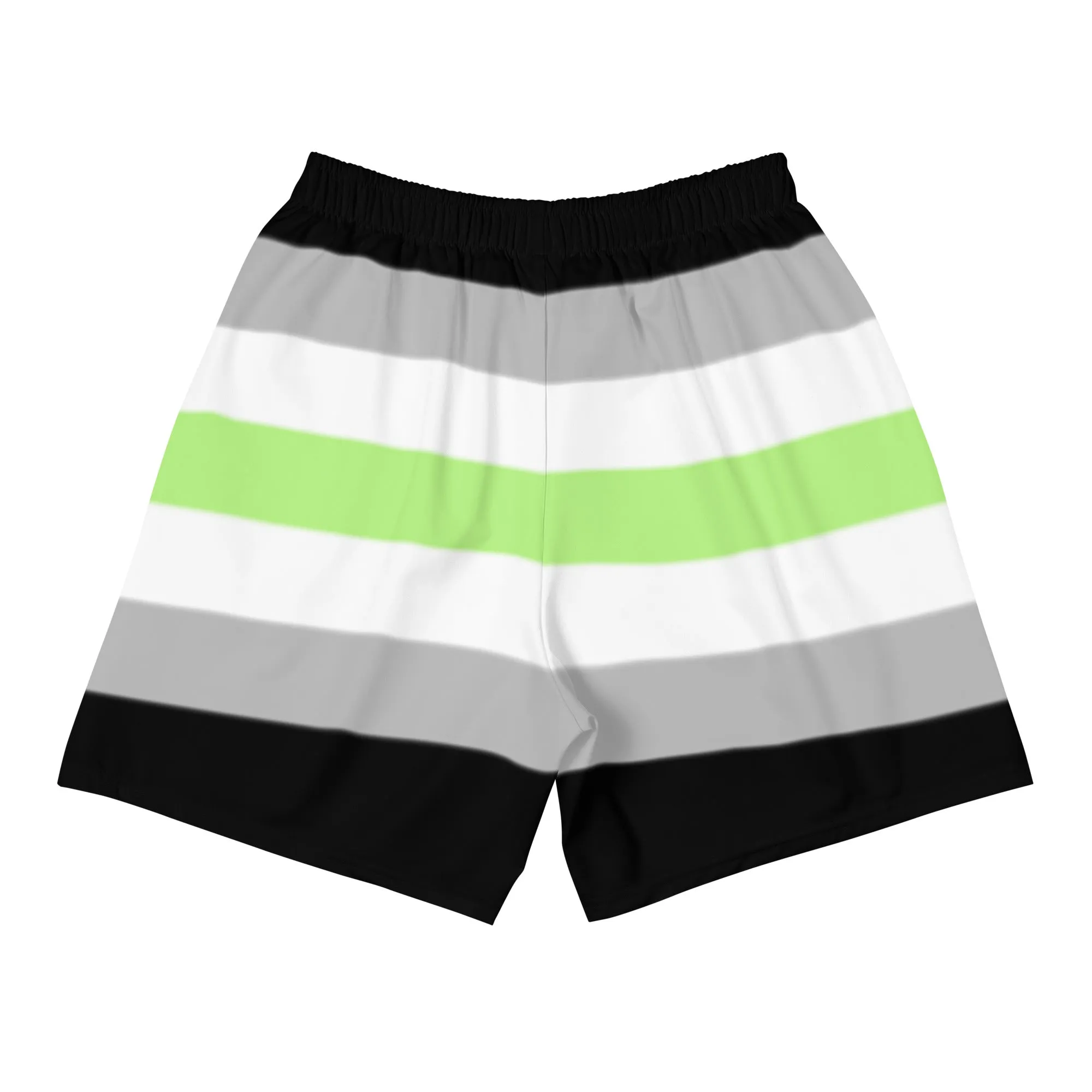 Agender Flag Long Athletic Shorts