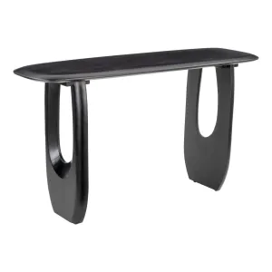 Arasan Wood Black Geometric Console Table