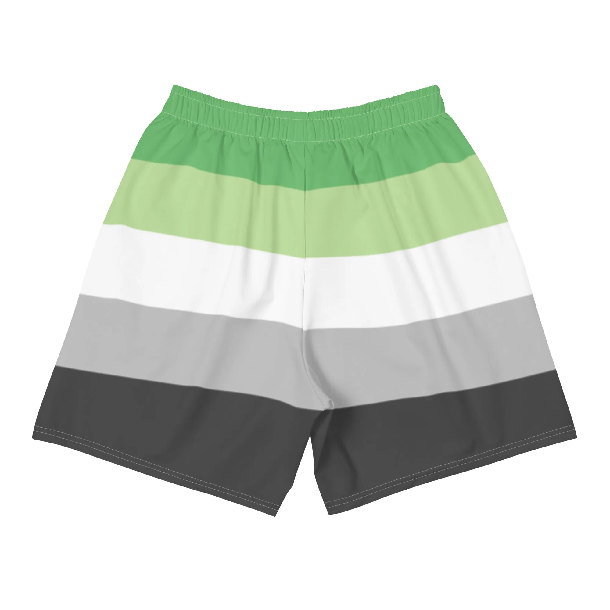 Aromantic Flag Long Athletic Shorts