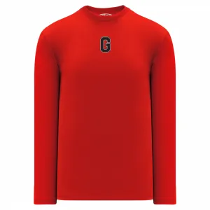 Athletic Knit A1900 Georgina Bulldogs Long Sleeve Tee - Red