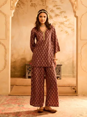 Bandhani Ruhaniyat Purple Bandhani Co-Ord Set