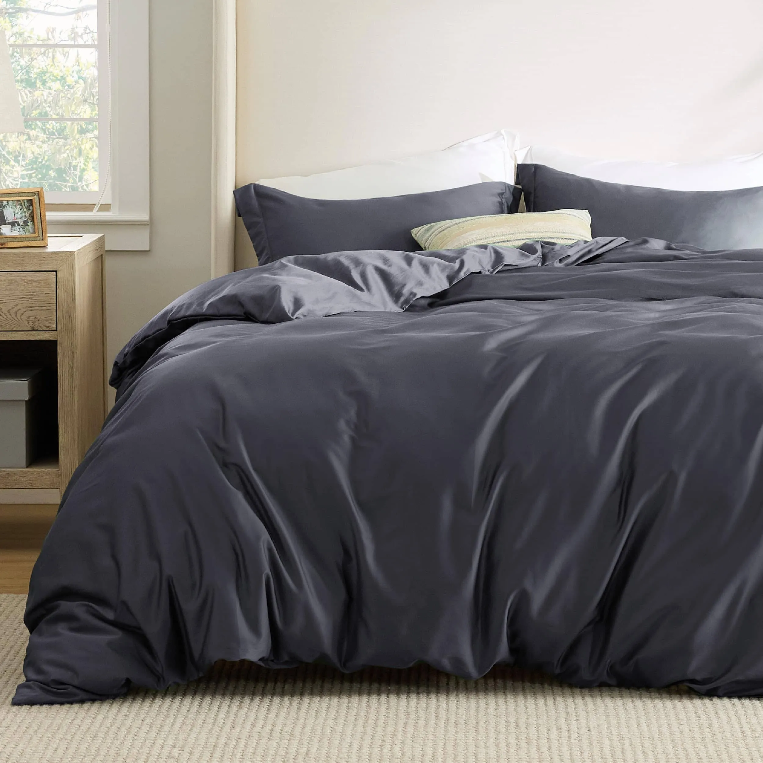 Bedsure Breathable Lyocell Cotton Duvet Cover Set