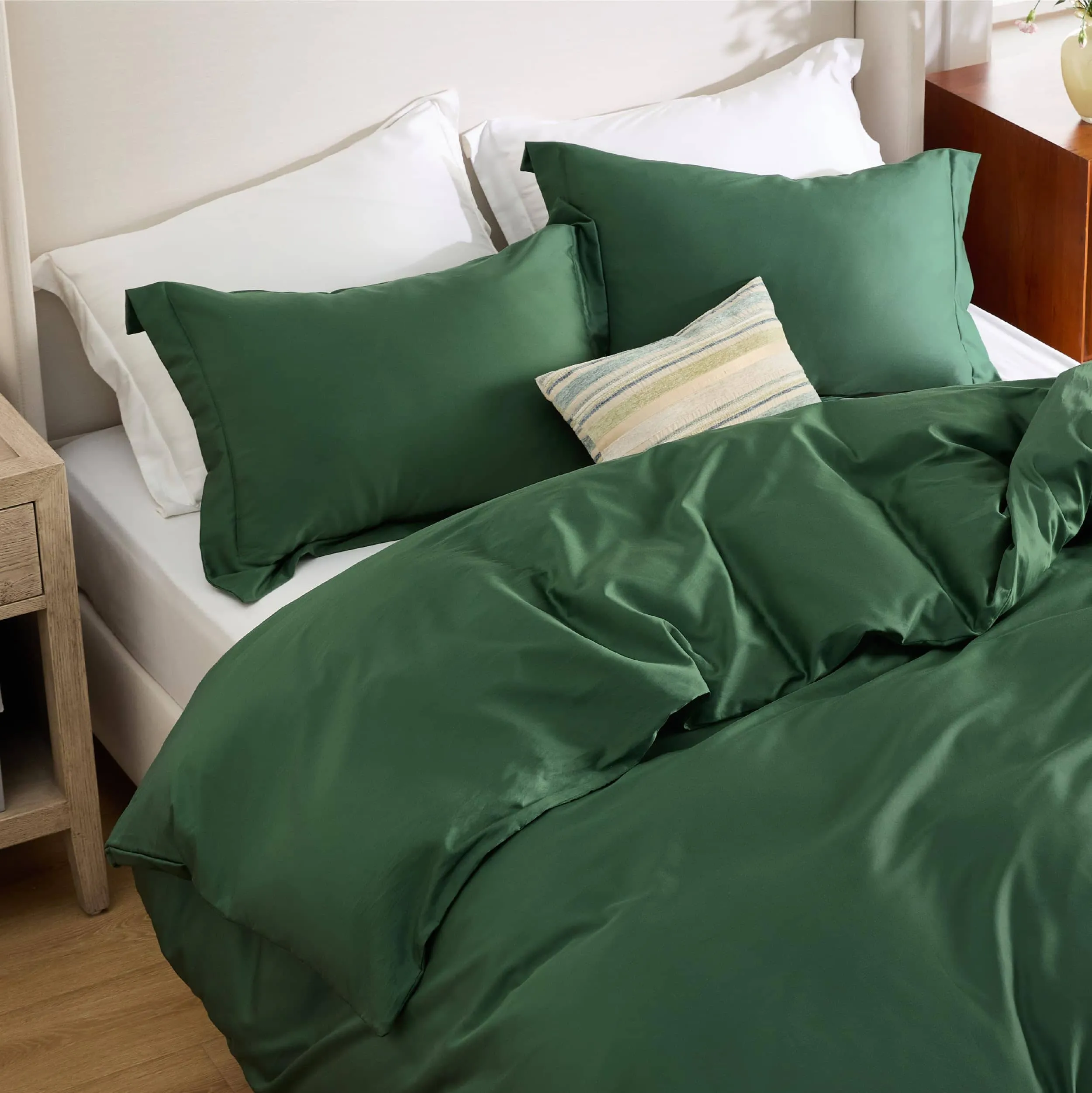 Bedsure Breathable Lyocell Cotton Duvet Cover Set