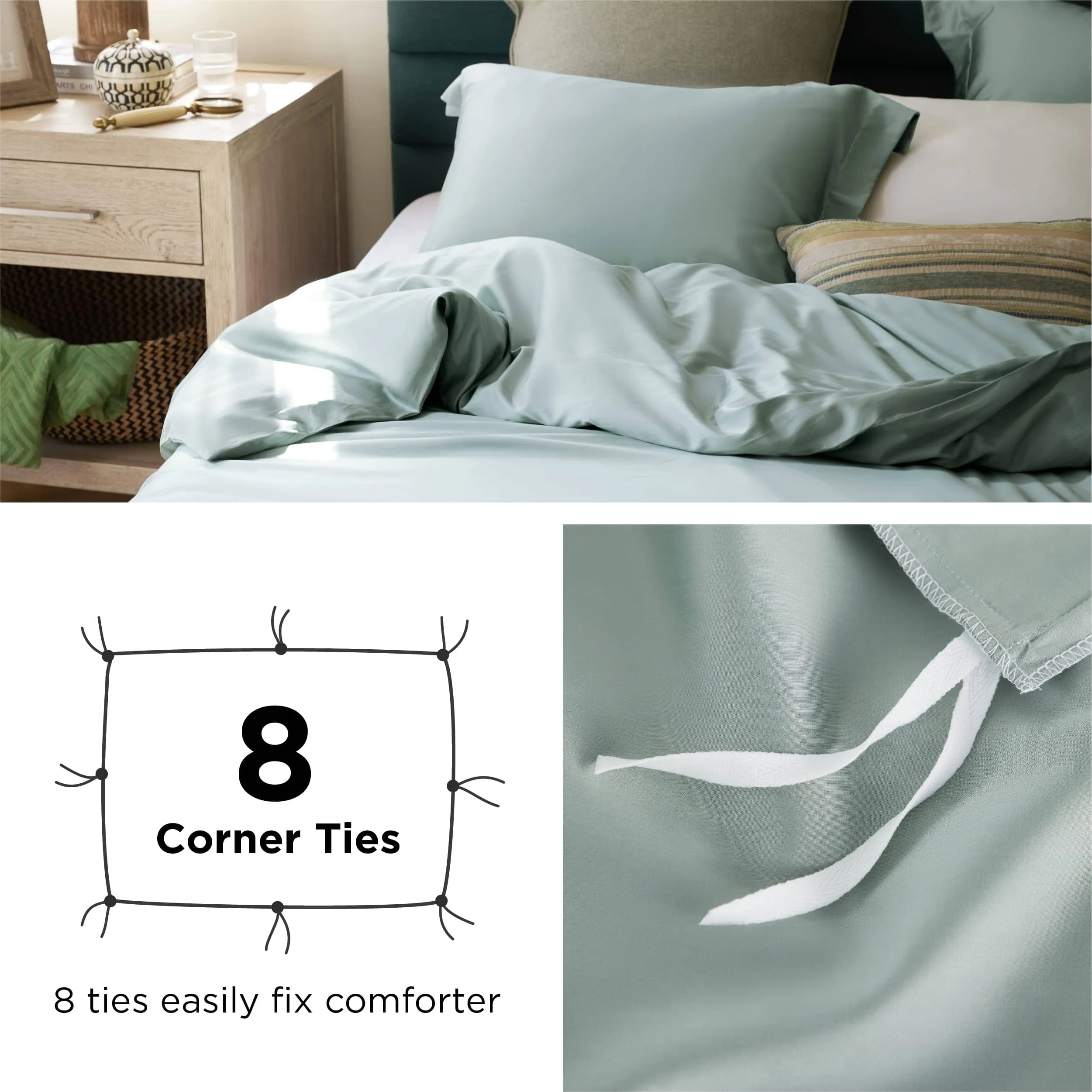 Bedsure Breathable Lyocell Cotton Duvet Cover Set