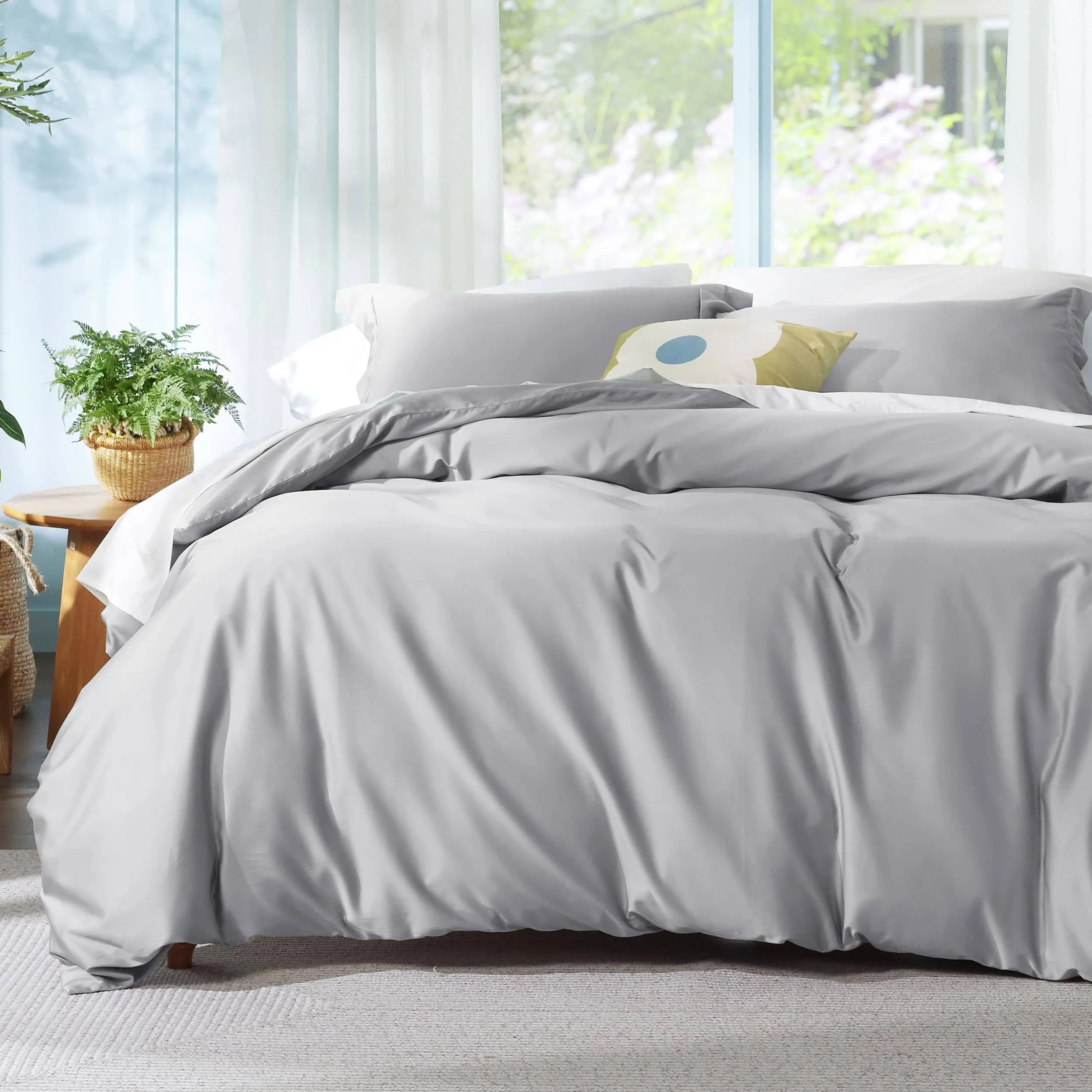 Bedsure Breathable Lyocell Cotton Duvet Cover Set