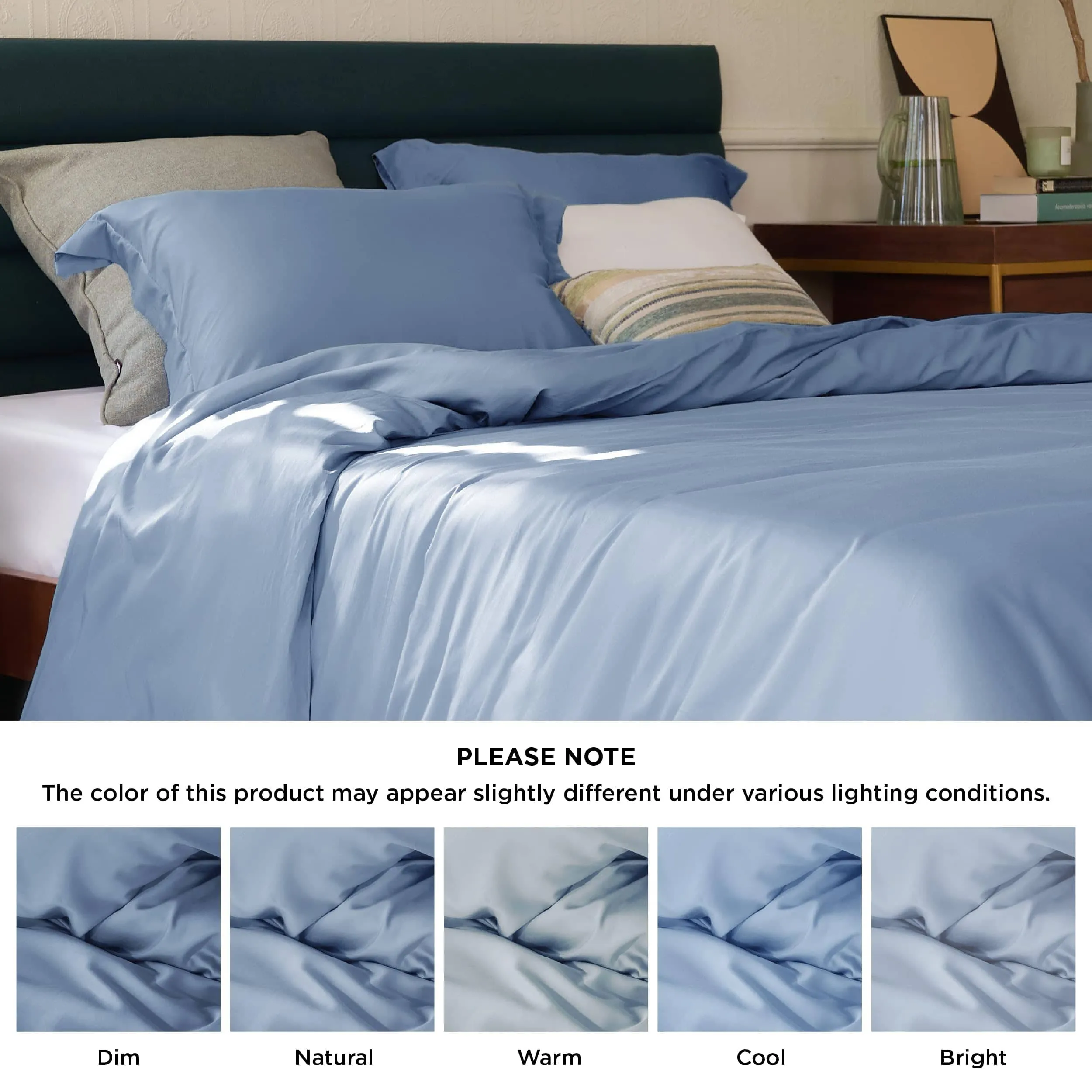 Bedsure Breathable Lyocell Cotton Duvet Cover Set