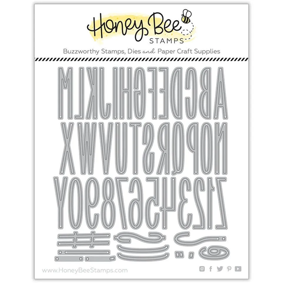 Bee Narrow Uppercase Alpha - Honey Cuts