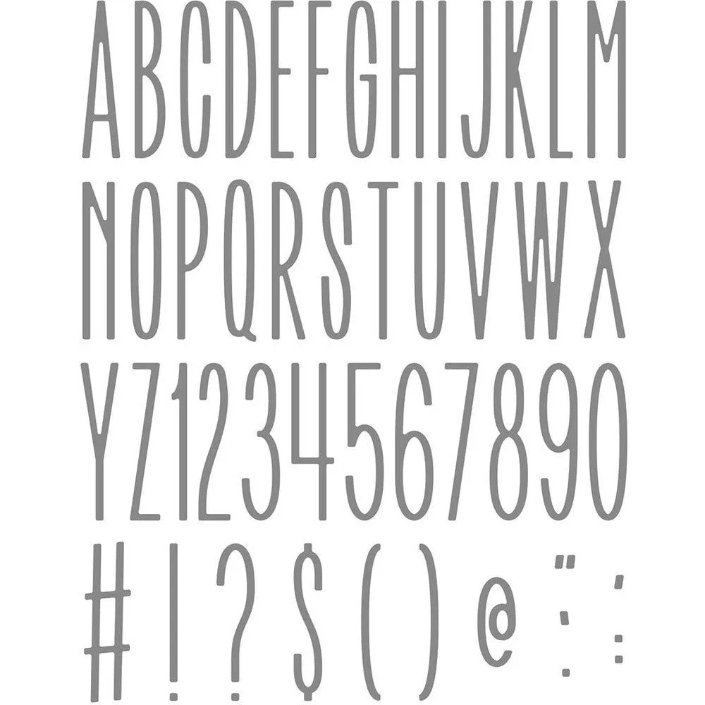 Bee Narrow Uppercase Alpha - Honey Cuts