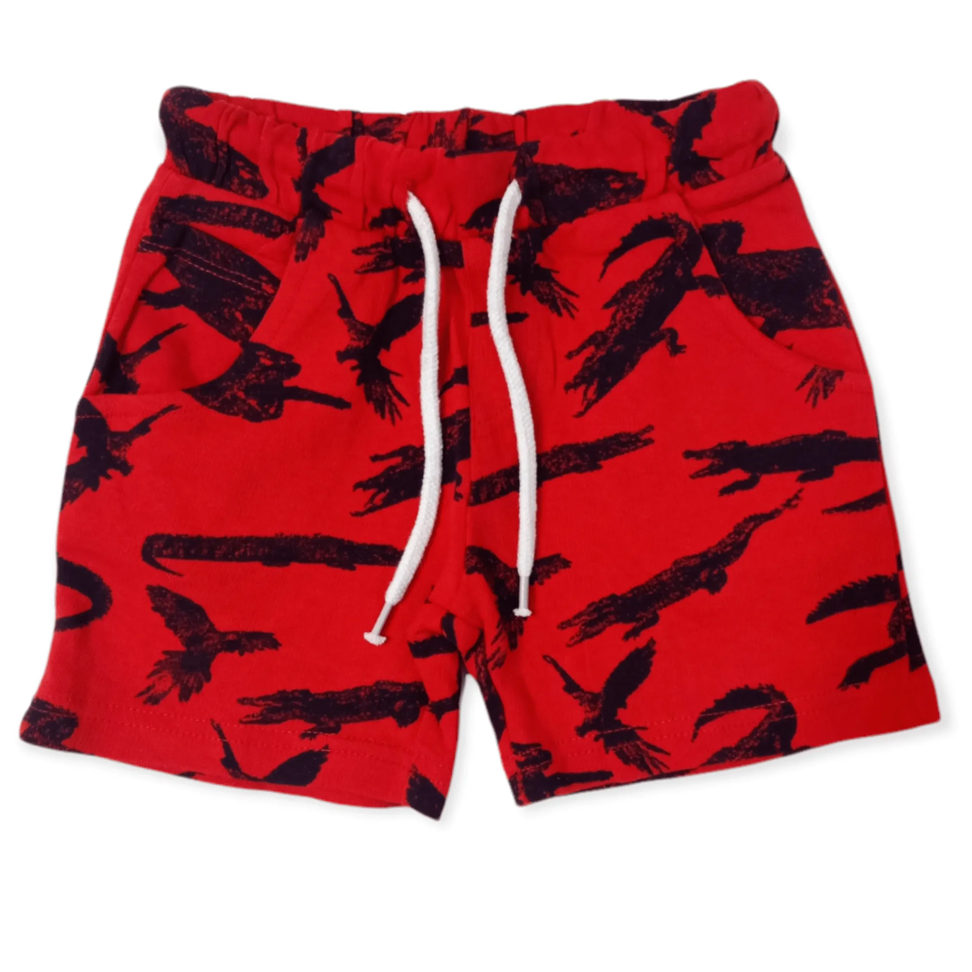 Boys Cotton Short - Dinosaur - Red