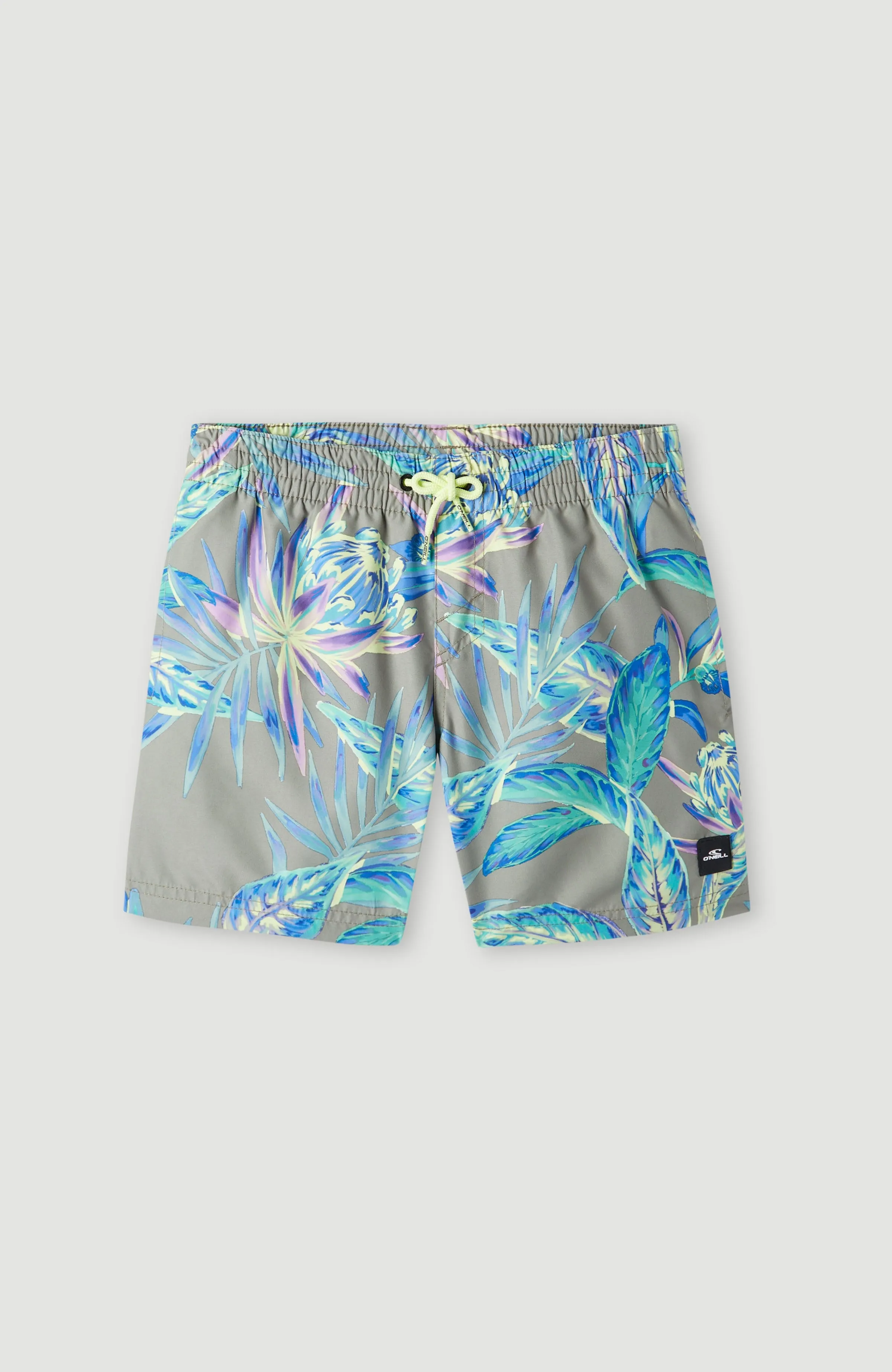 Cali Print 13'' Swim Shorts | Green Tropical Flower