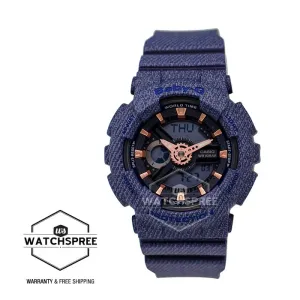 Casio Baby-G New DENIM’?????¶ôÇï¶ôǝ????D COLOR Special Color Models Dark Blue Resin Band Watch BA110DE-2A1