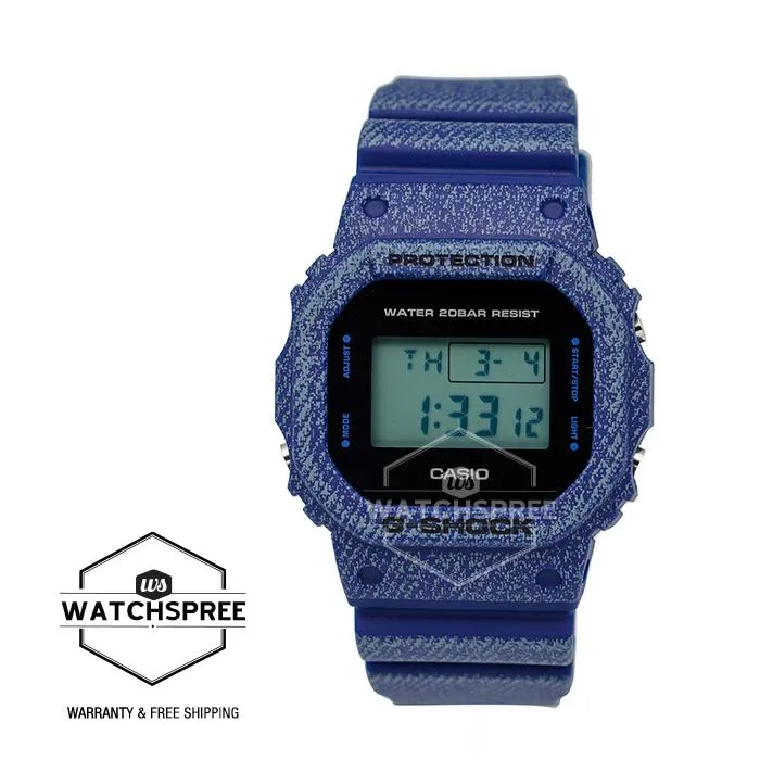 Casio G-Shock New DENIM’?????¶ôÇï¶ôǝ????D COLOR Limited Models Dark Blue Resin Watch DW5600DE-2D