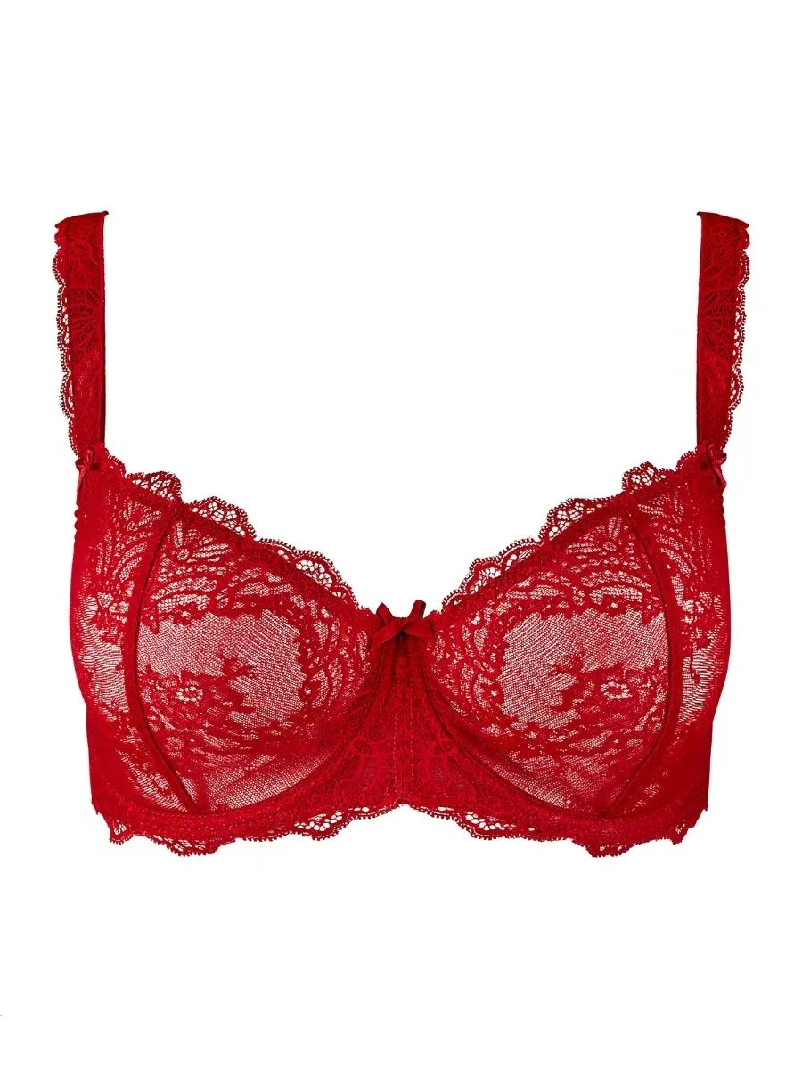 Danse Des Sens Comfort Half-Cup Bra - Irresistible Red