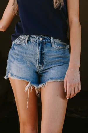 Distressed Rigid Mom Shorts  VERVET by Flying Monkey