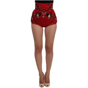 Dolce & Gabbana Enchanted Sicily Crystal-Embellished Silk Shorts