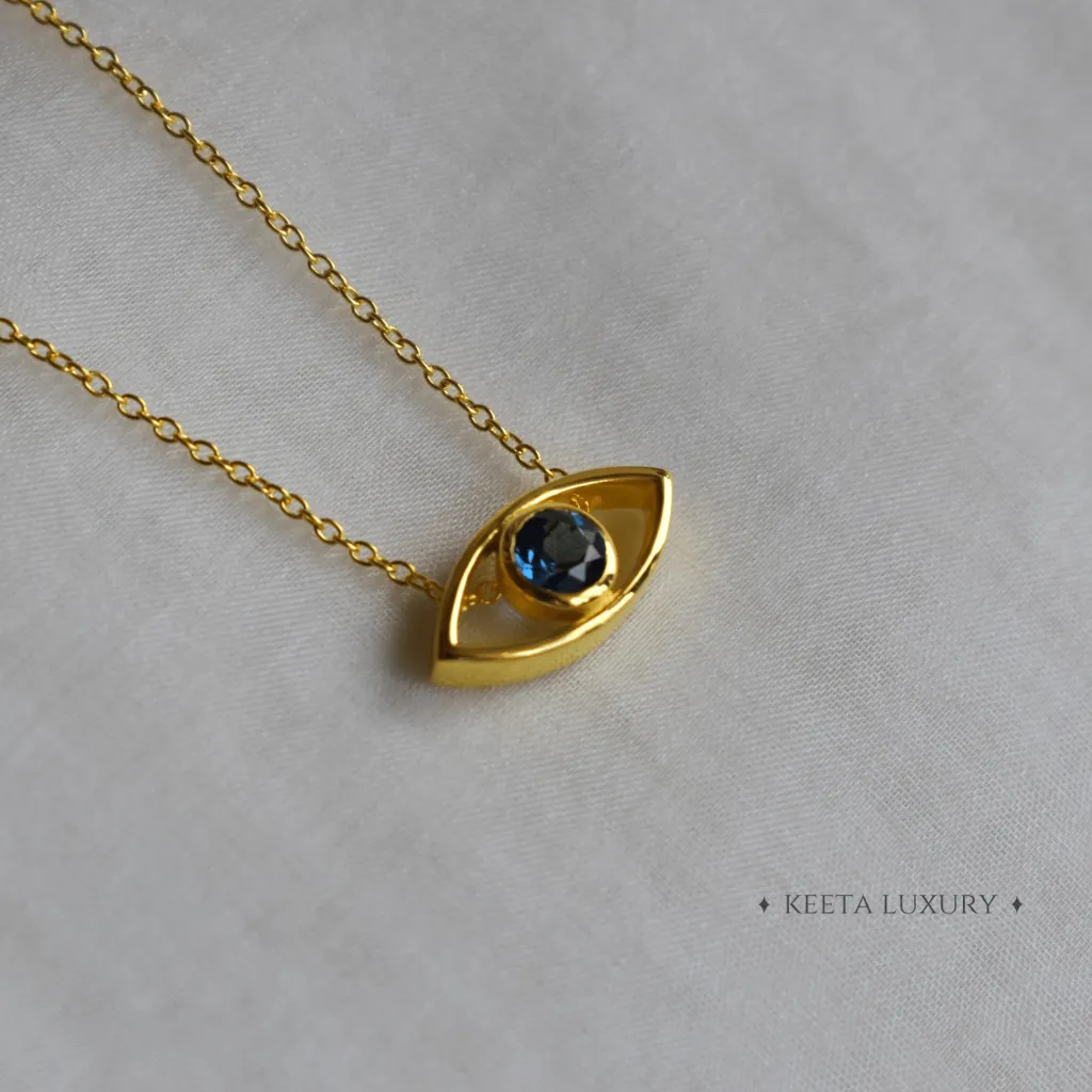 Evil Eye - Blue Topaz Necklace