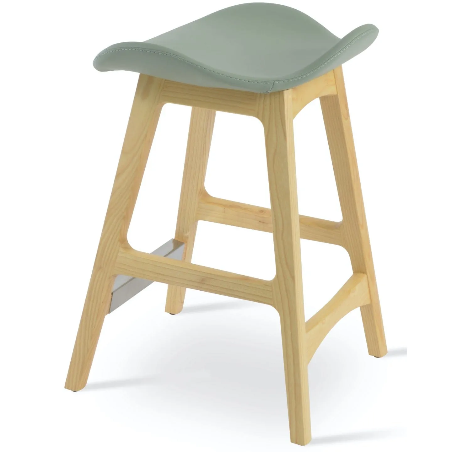 Falcon Wood Backless Counter Top Stools Mint