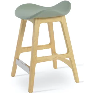 Falcon Wood Backless Counter Top Stools Mint