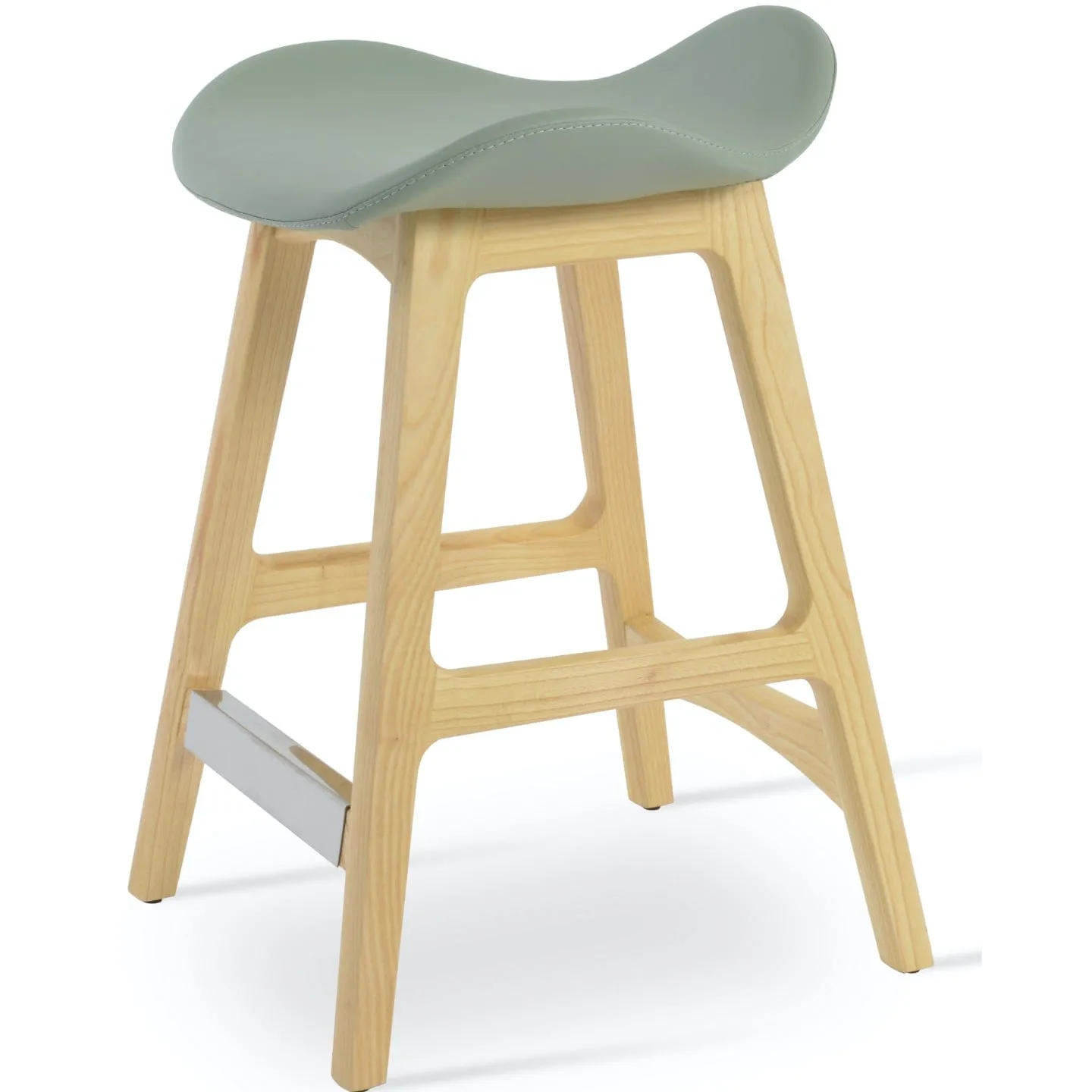 Falcon Wood Backless Counter Top Stools Mint