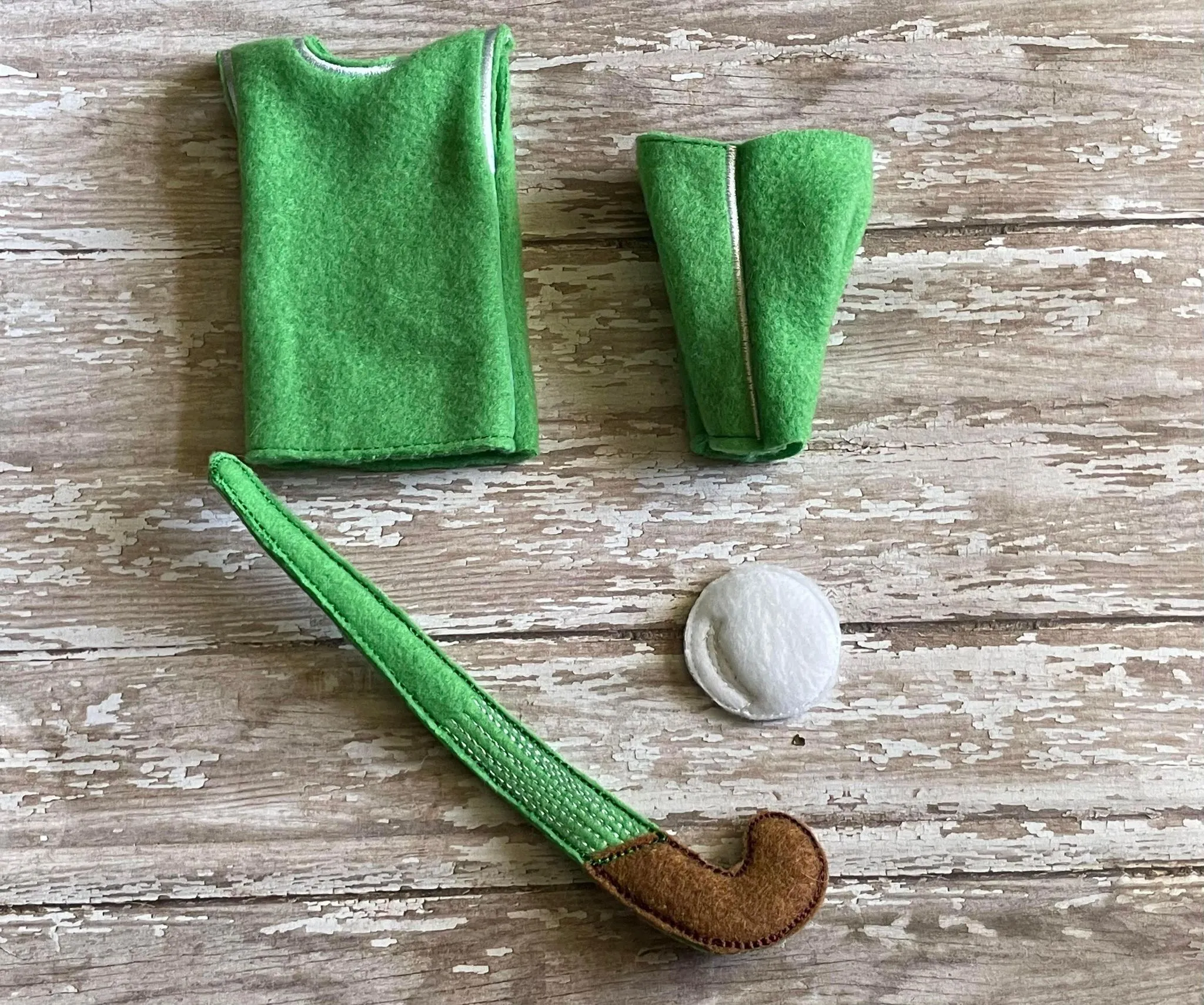 Field Hockey Costume ITH Elf Sweater Shirt Set