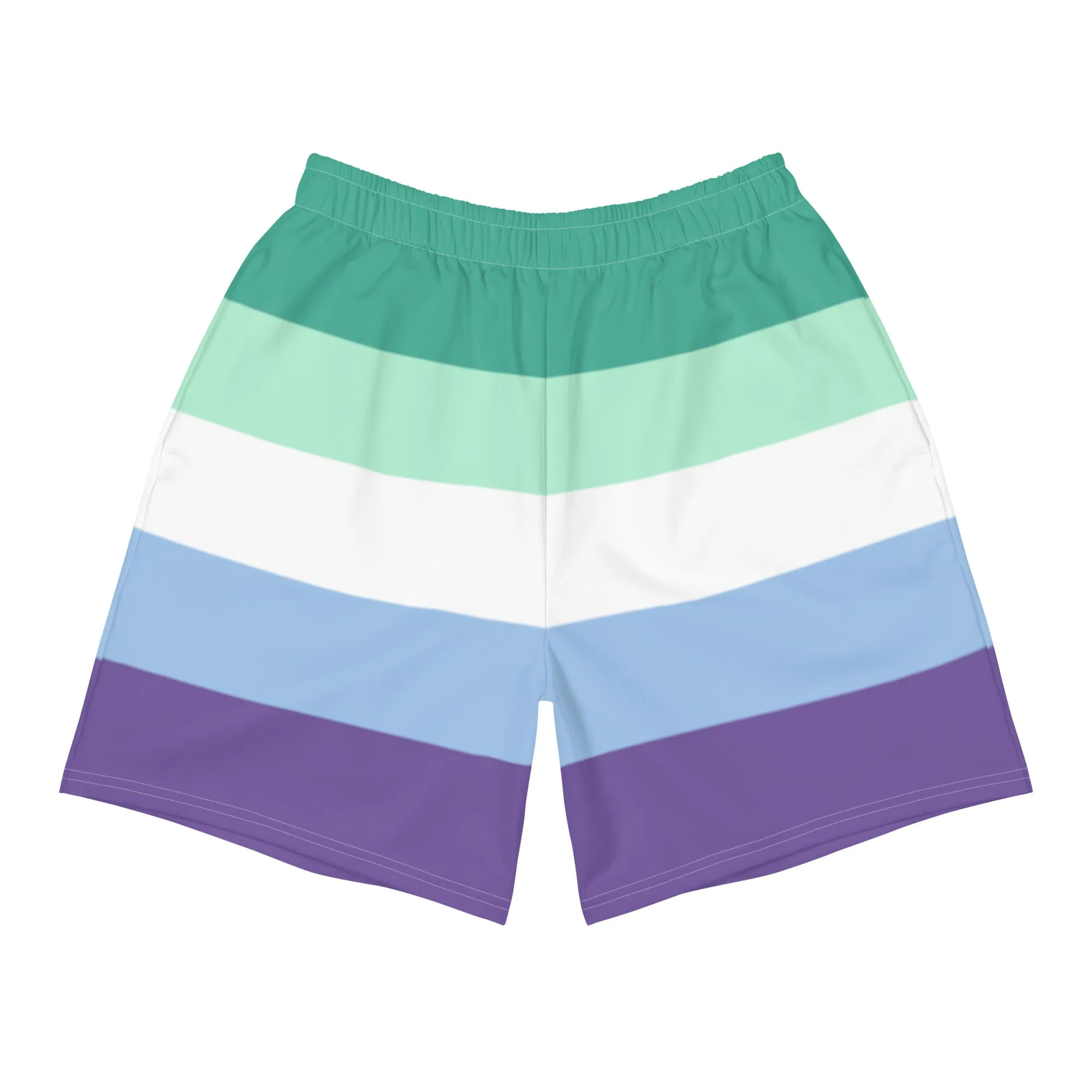 Gay / MLM Flag Long Athletic Shorts