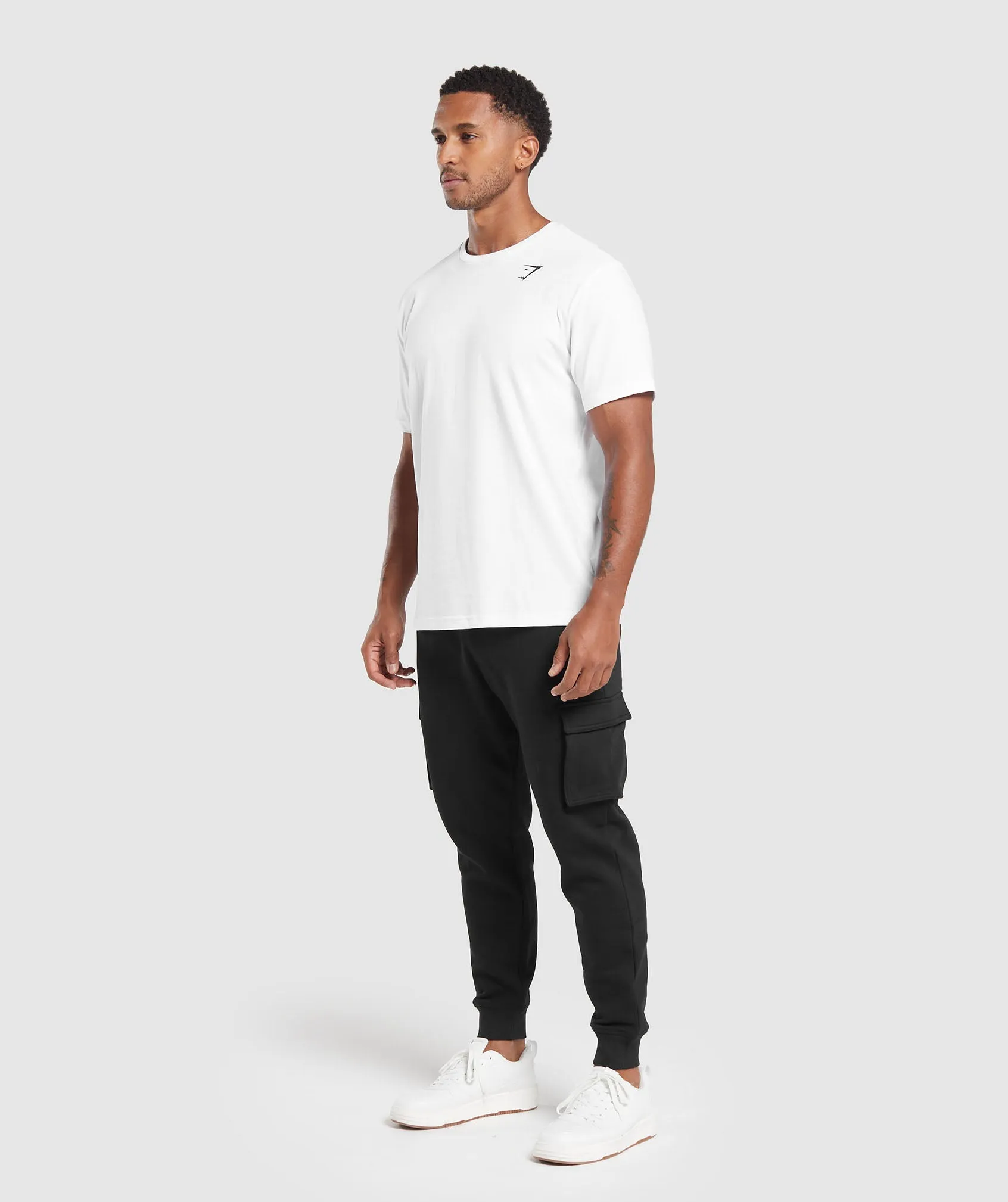 Gymshark Crest Cargo Joggers - Black