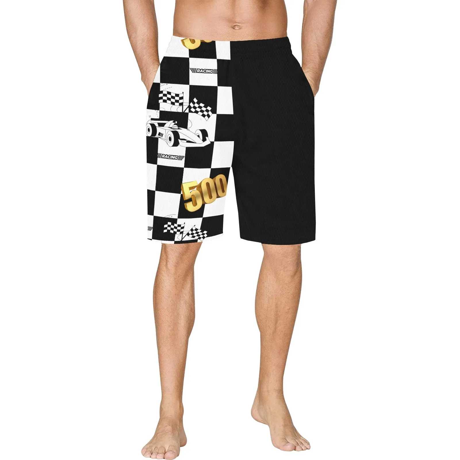 Indy 500 Block Basketball Shorts with Pockets