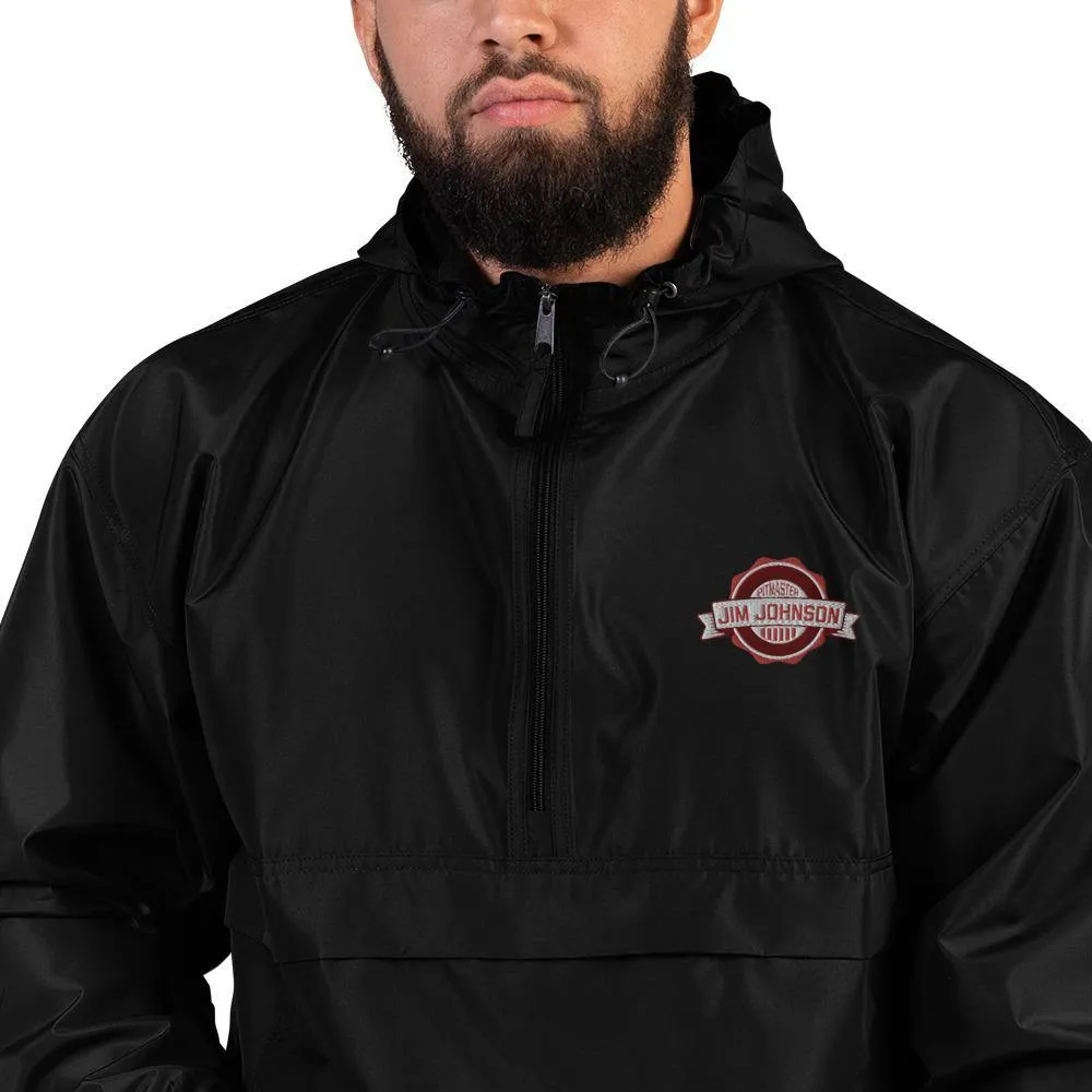 Jim Johnson Embroidered Wind/Rain Resistant Jacket- Black