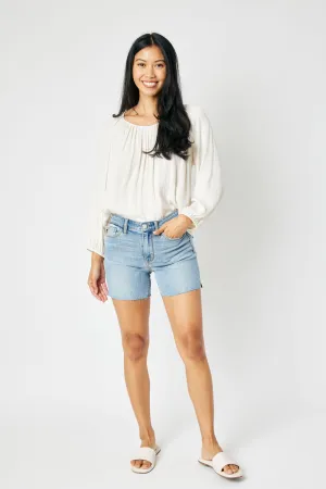 Judy Blue Mid Rise Cut Off Shorts - 15251