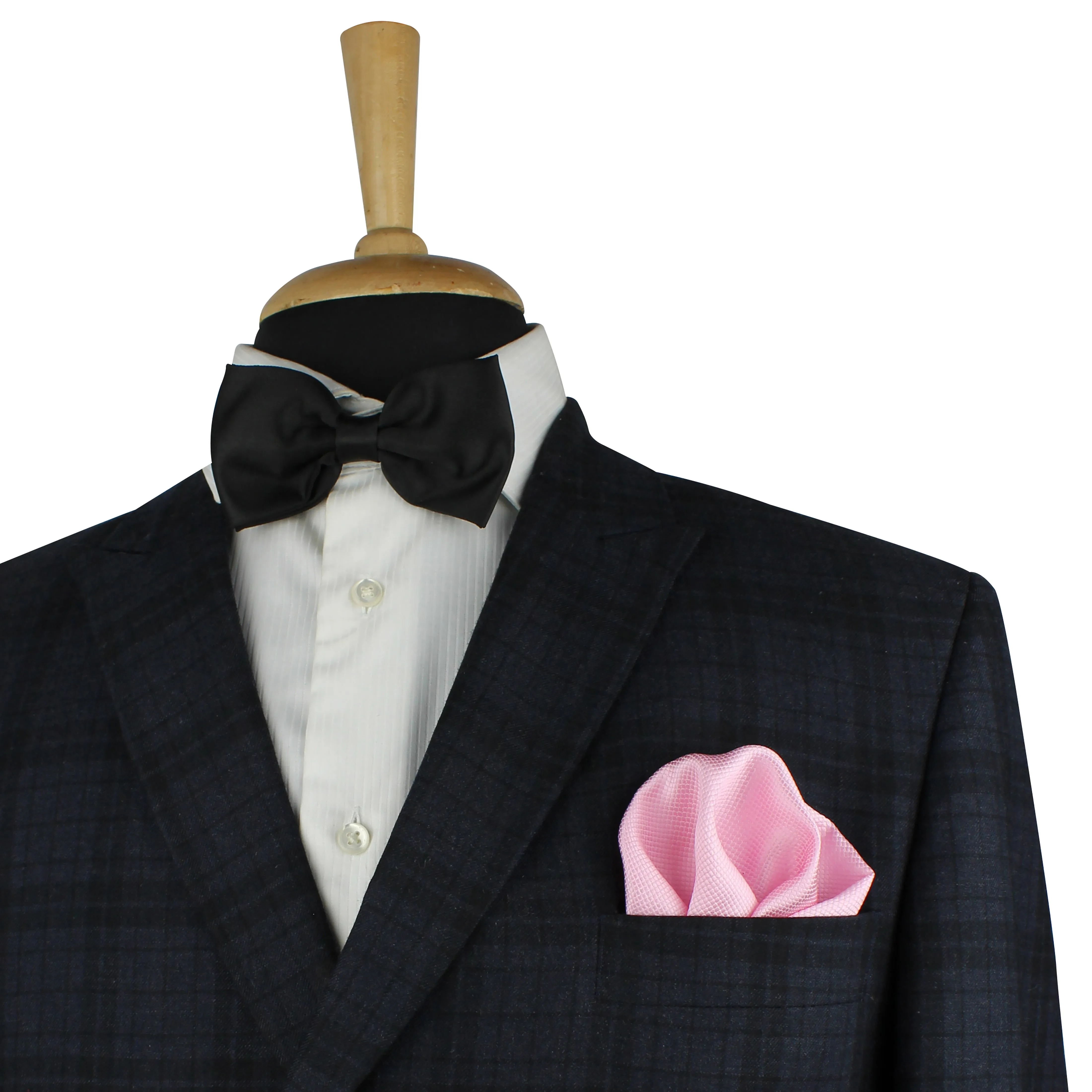 Kovove Glorious Pink Checkered Necktie and Pocket Square Gift Box