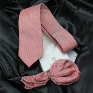 Kovove The Essentials Checkered Maroon Necktie and Pocket Square Gift Box