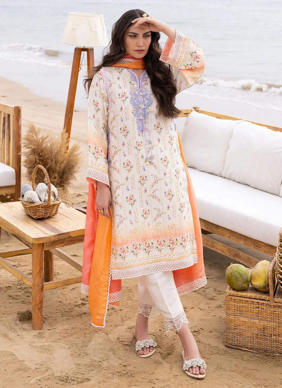 Lark Ivory Shirt and Dupatta