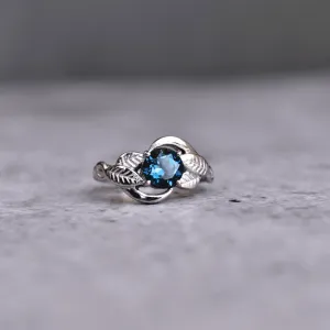 Leafy Fantasy - Blue Topaz Ring