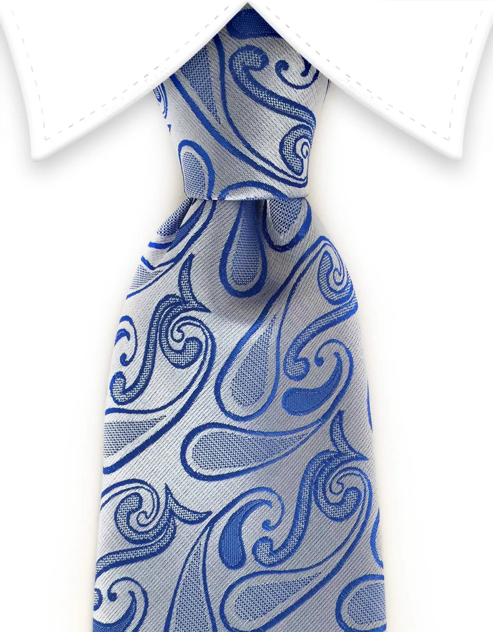 Light Blue Paisley Necktie