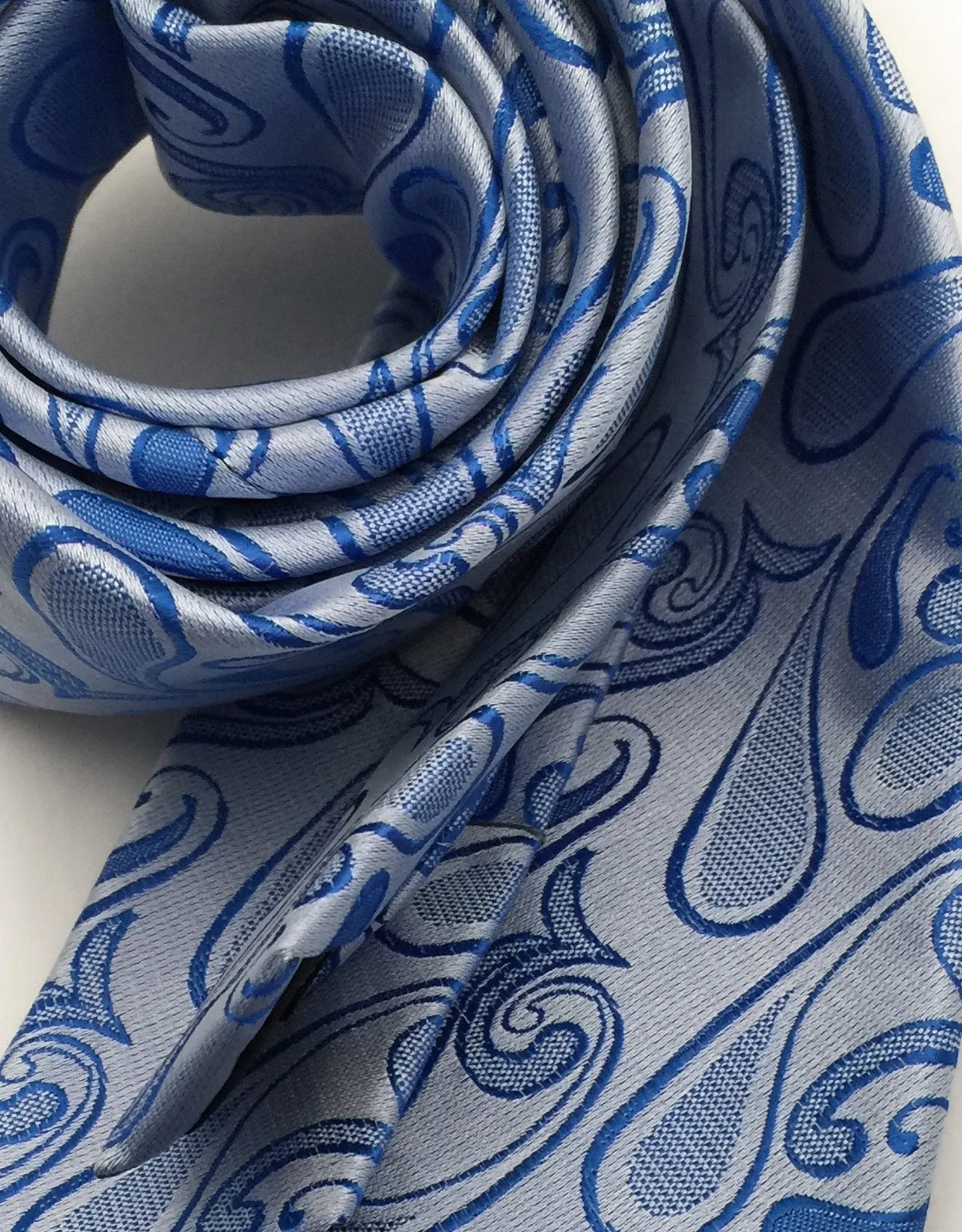 Light Blue Paisley Necktie