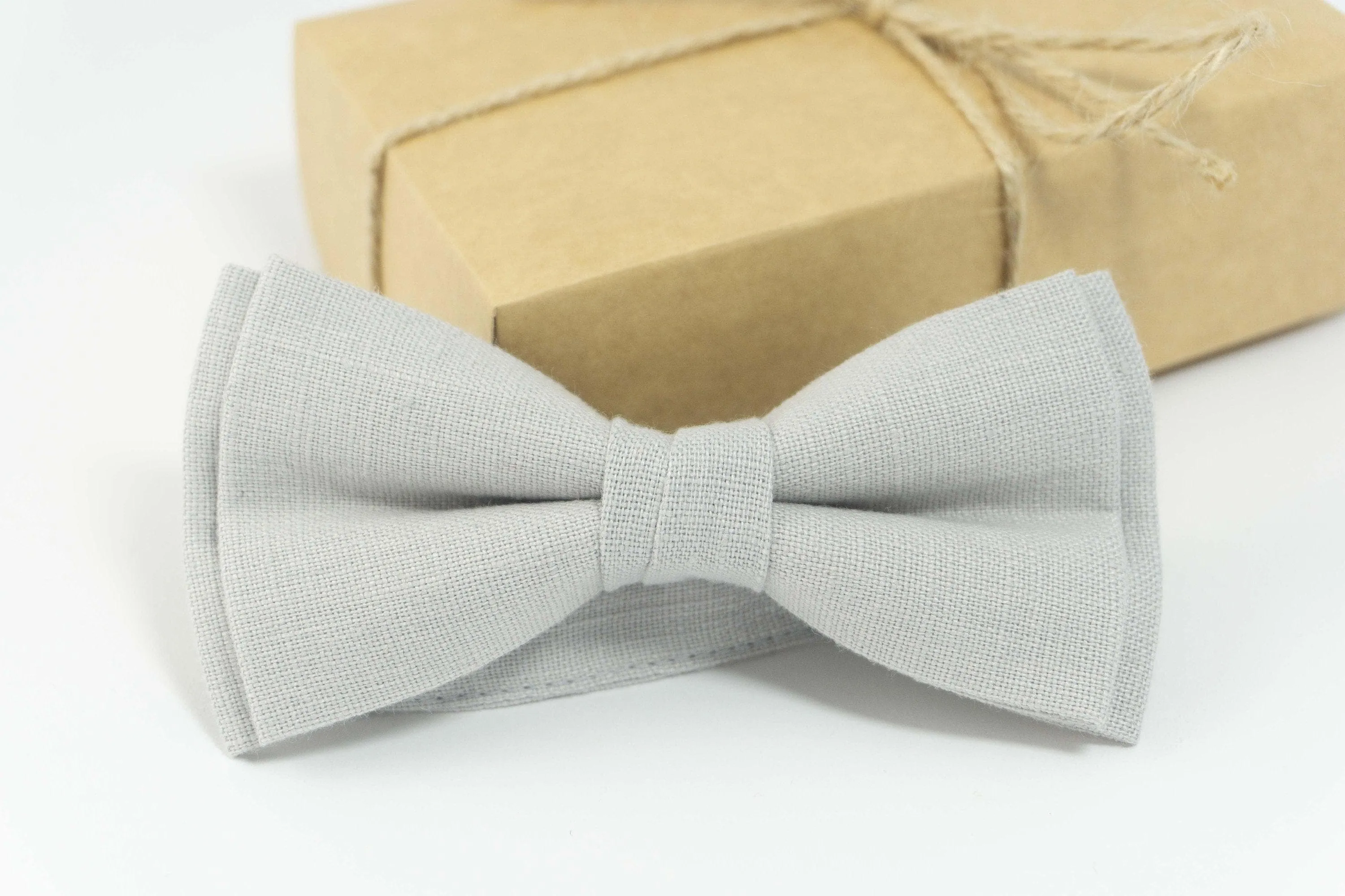 Light Gray bow tie | mens bow tie