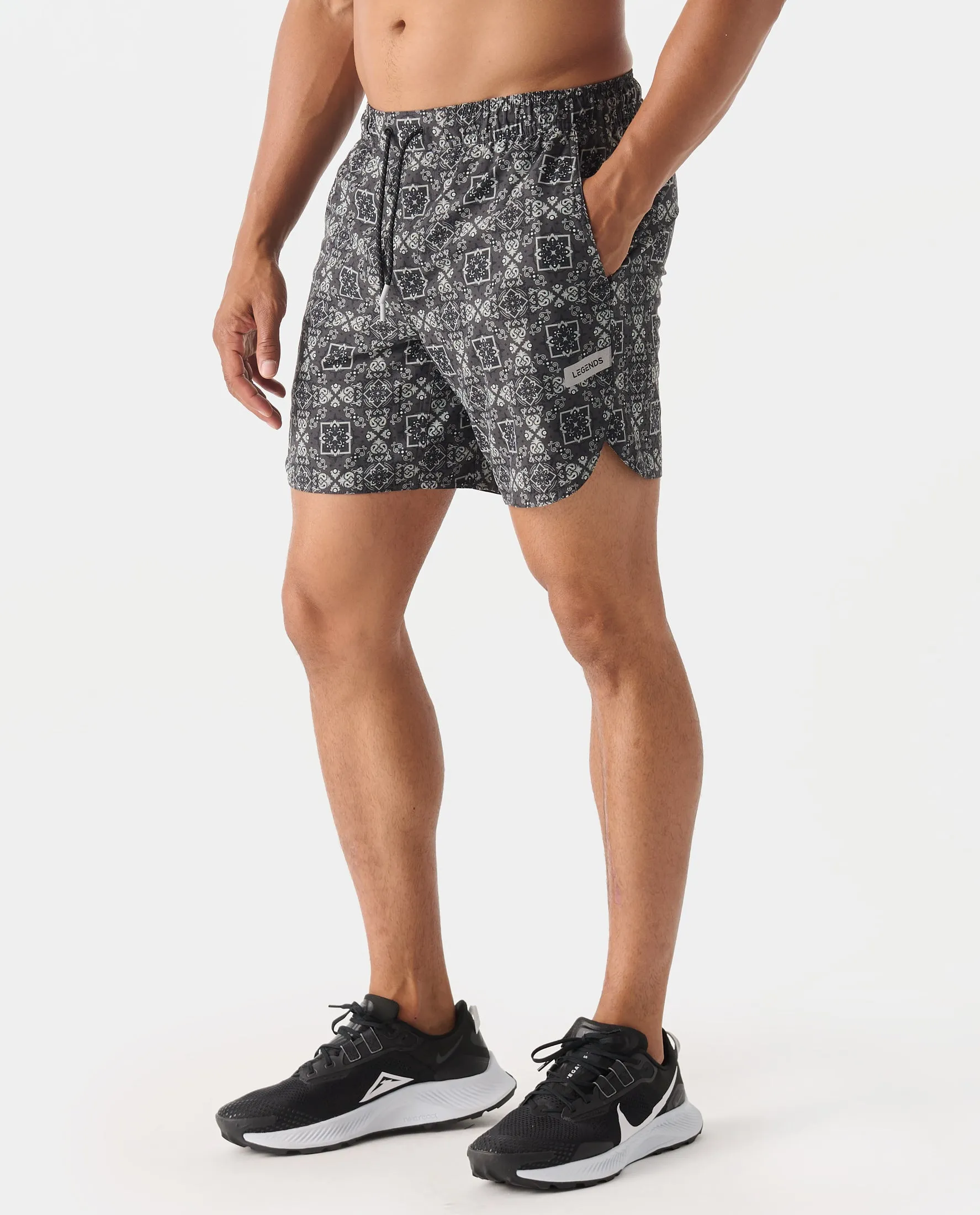 Luka Short Micro Paisley Charcoal