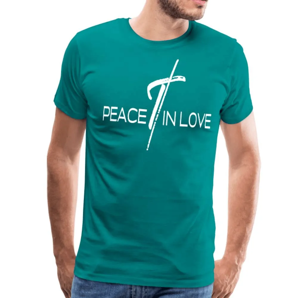 Men's T-Shirt, Peace In Love Short Sleeve Graphic Tee