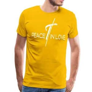 Men's T-Shirt, Peace In Love Short Sleeve Graphic Tee