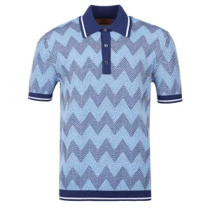 Missoni Zigzag Polo Shirt in Blue