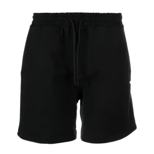 MSGM Printed Logo Black Sweat Shorts