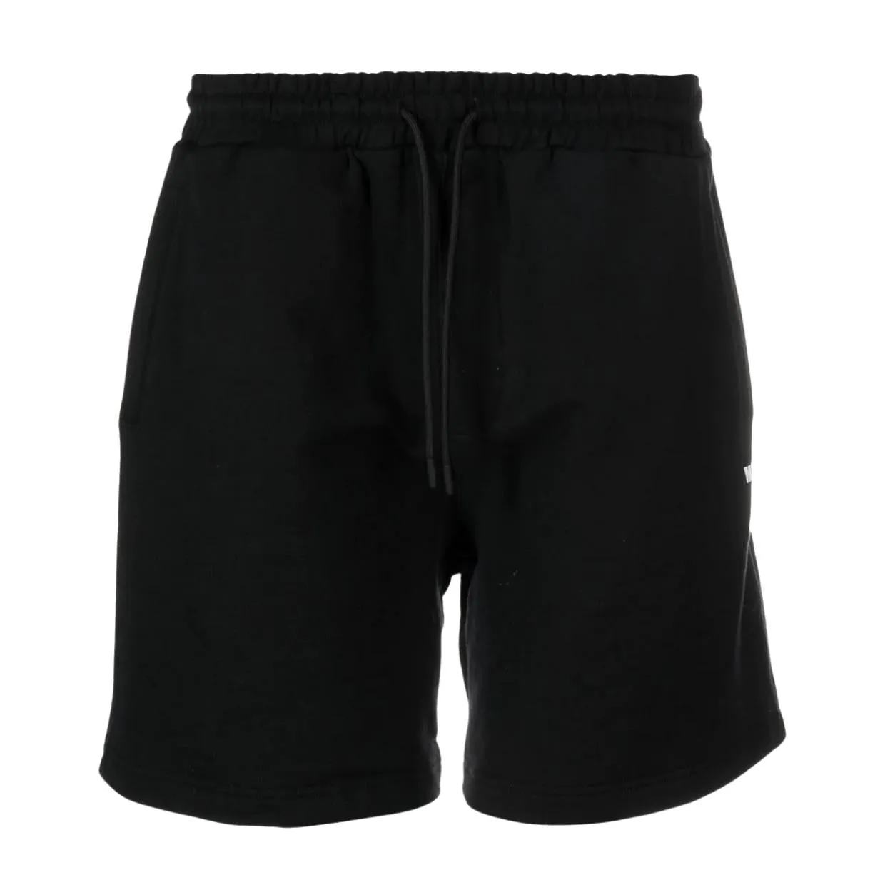 MSGM Printed Logo Black Sweat Shorts