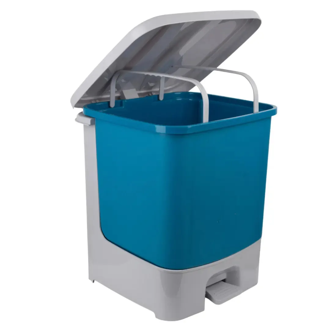 NAYASA 33L Dark Blue Paddle Dustbin  For Home & Office