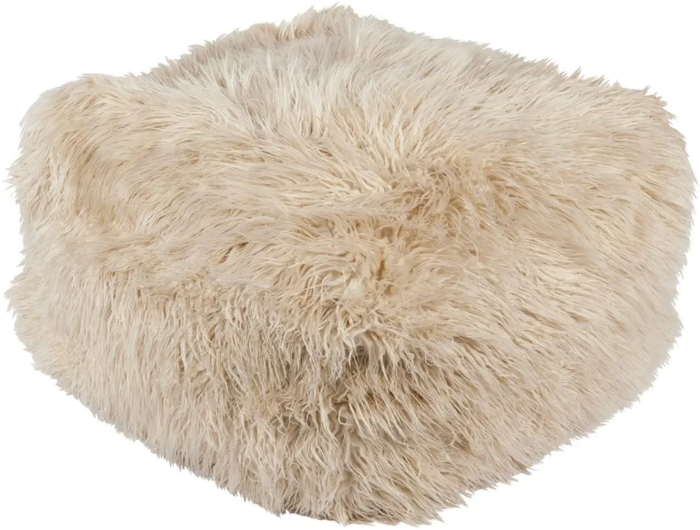 Ophelia Shag Pouf KHAKI