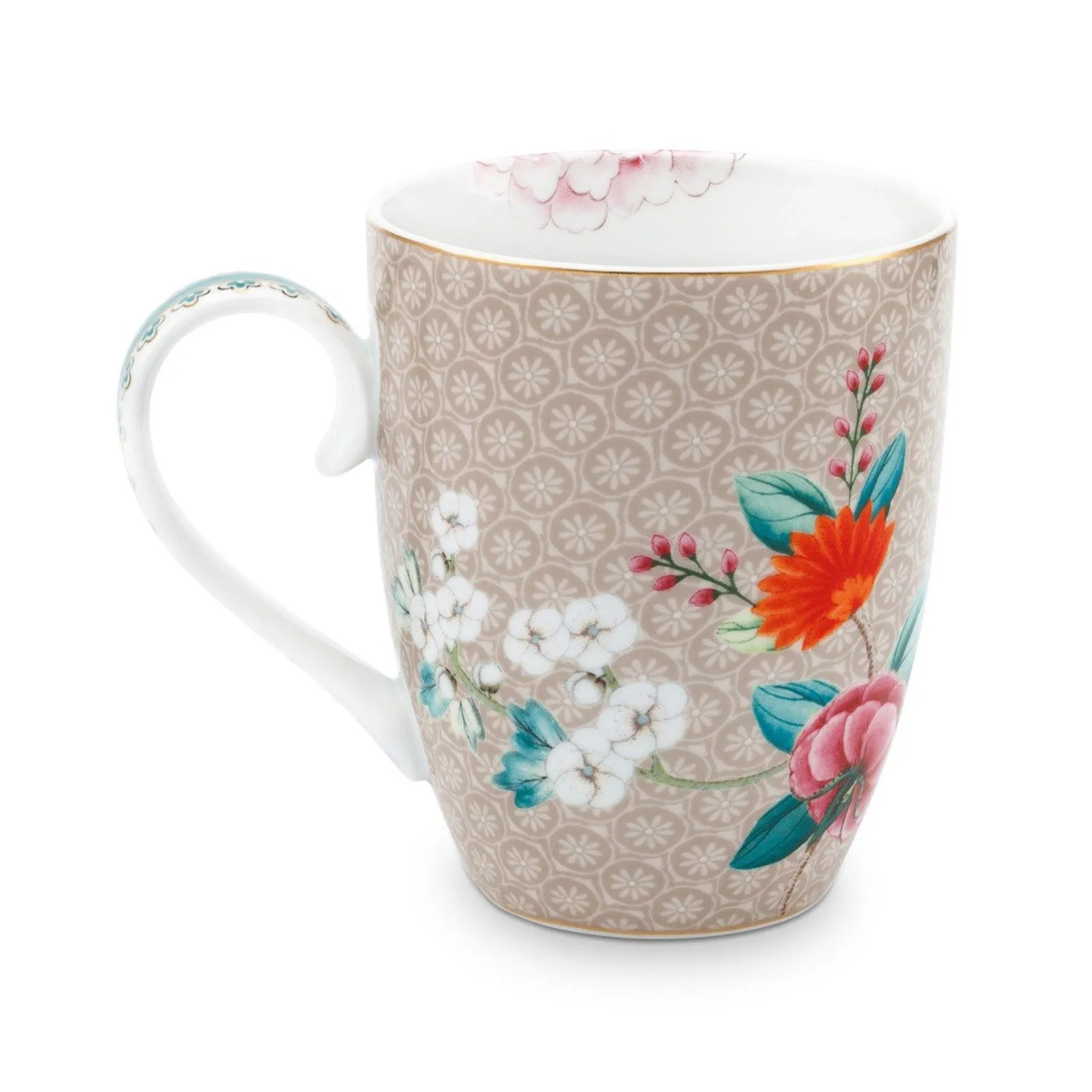 Pip Studio Blushing Birds Large Mug - Khaki