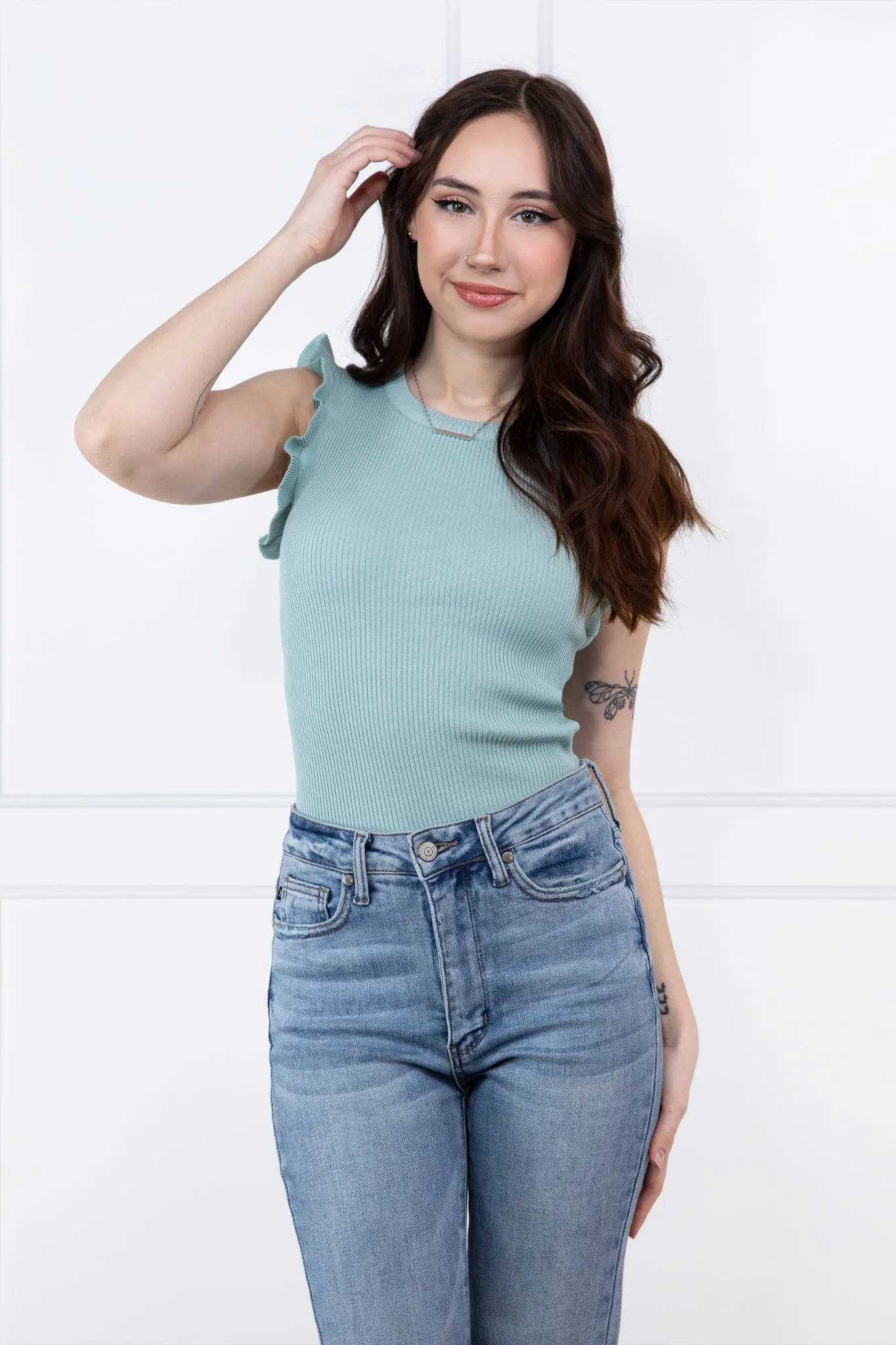 Playfully Sleek Polyester Knit Top