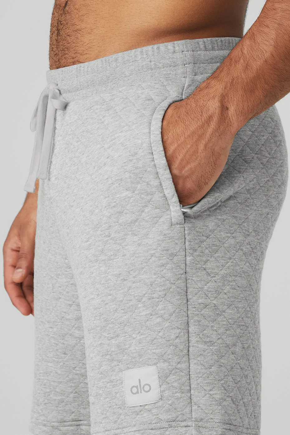 Quilted Stadium Short - Athletic Heather Grey