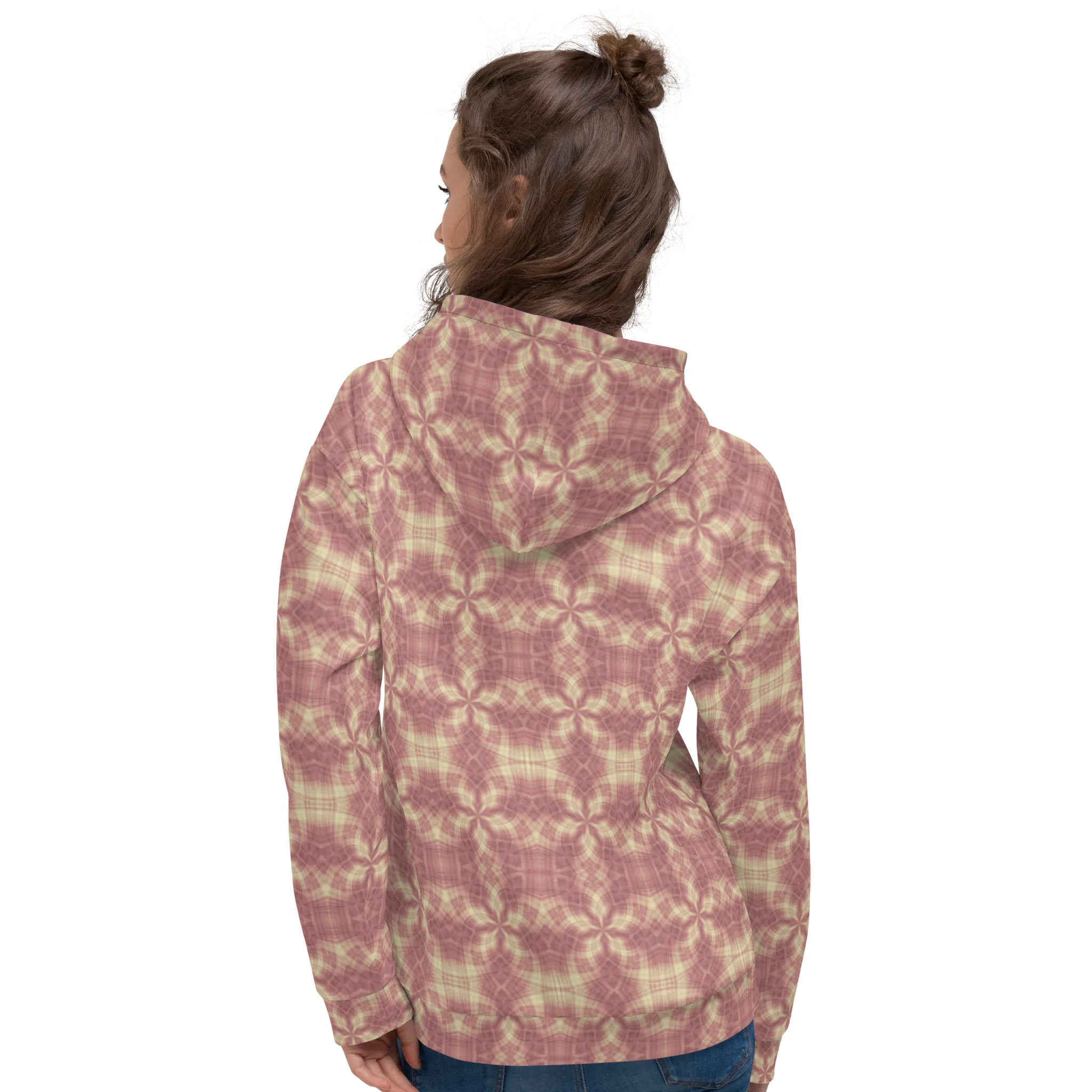 Recursia Argyle Rewired Women's Hoodie In Pink